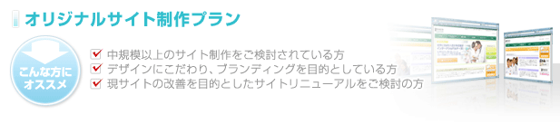 オリジナルサイト制作プラン